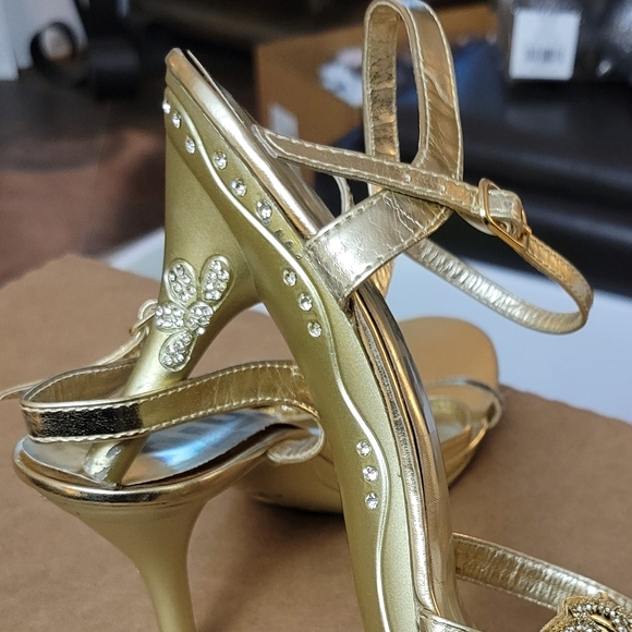 Gold Rhinestone Heels - Picture 10 of 11